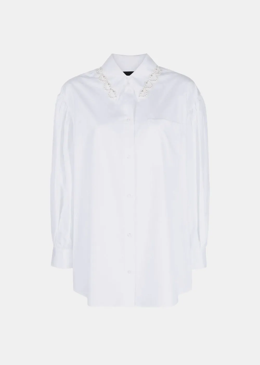 5191B 1025 CLASSIC PUFF SLEEVE SHIRT W/ EMBL