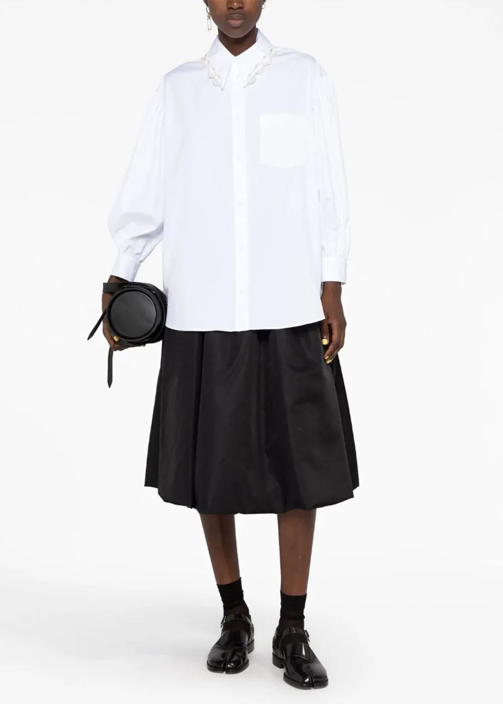 5191B 1025 CLASSIC PUFF SLEEVE SHIRT W/ EMBL