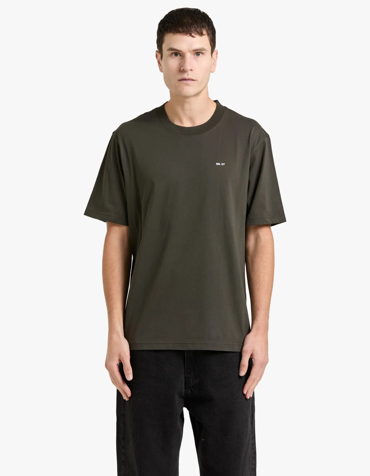 Adam Embroidery T Shirt 3209 - Army 354
