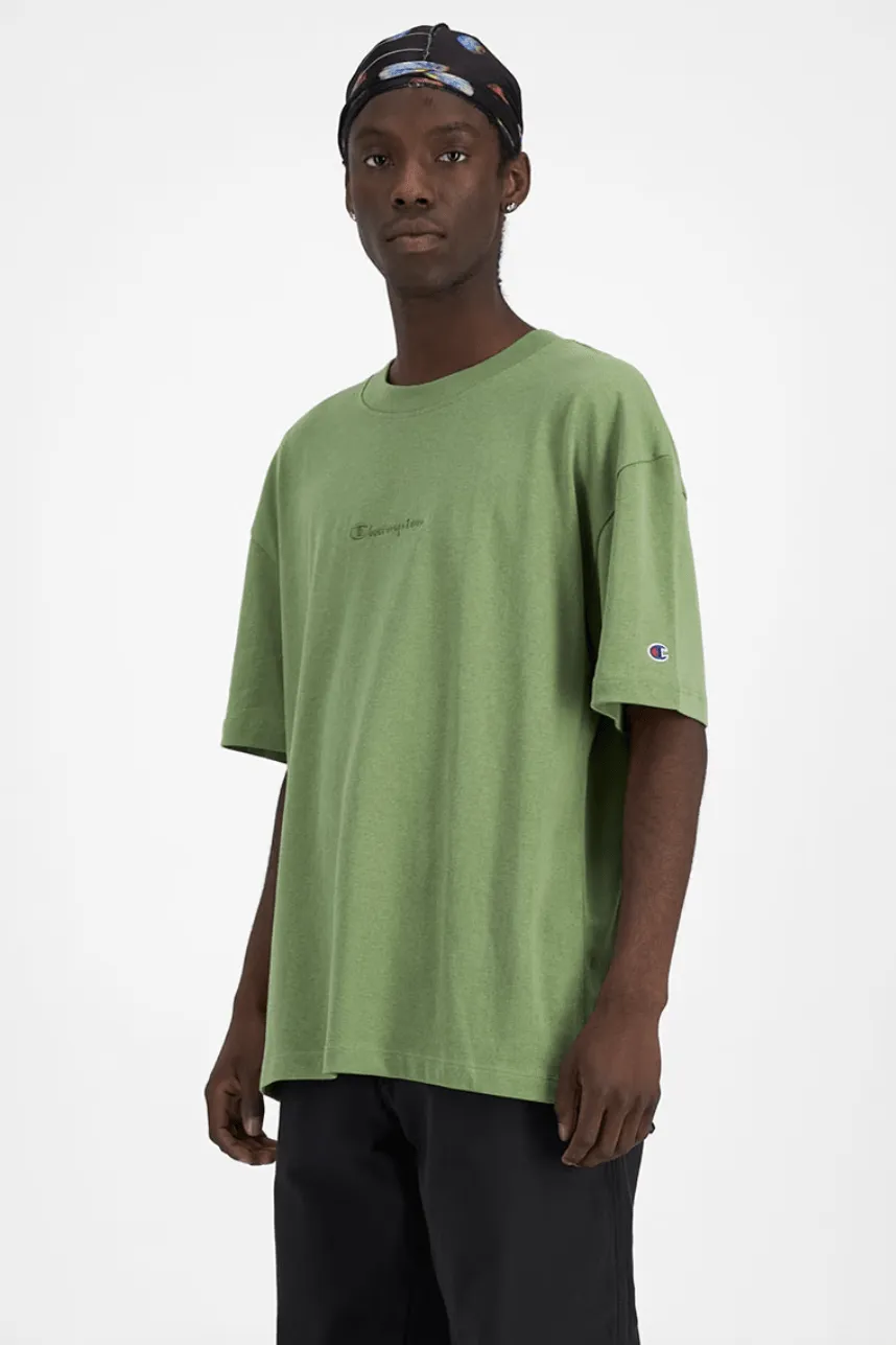CHAMPION HERITAGE NEW SCRIPT TEE - GOOPS GREEN