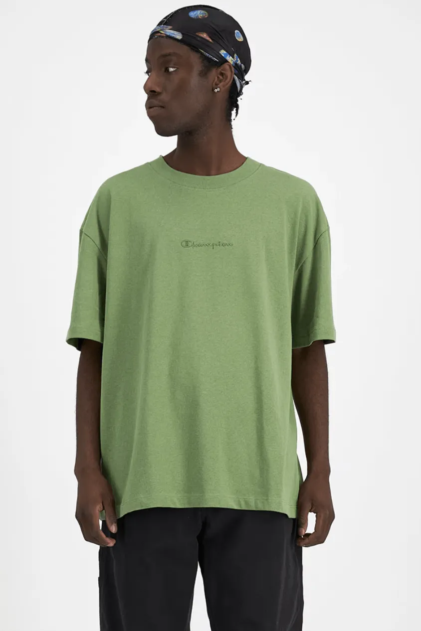 CHAMPION HERITAGE NEW SCRIPT TEE - GOOPS GREEN