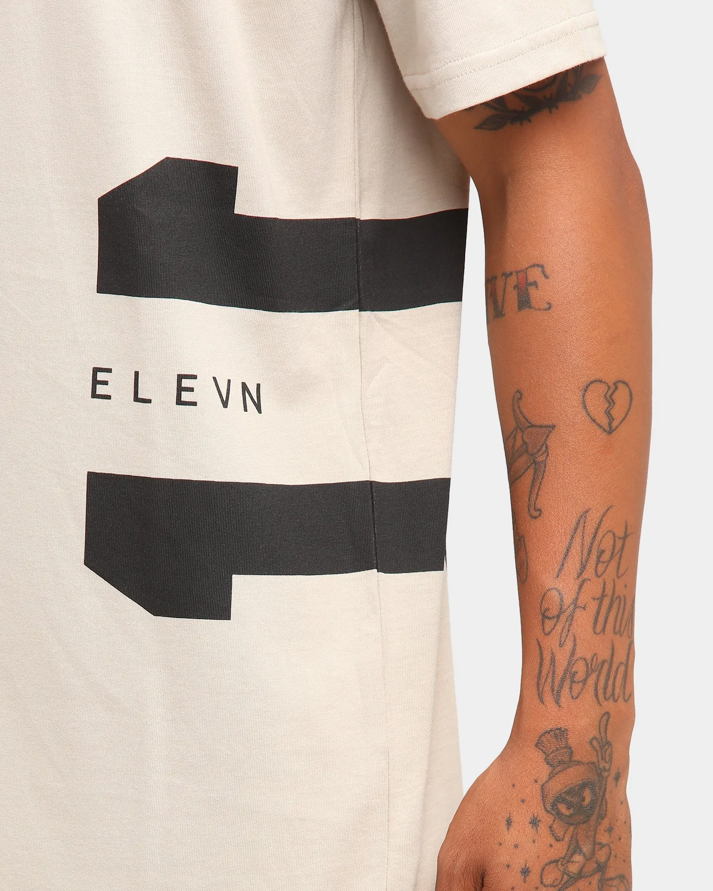 Elevn Clothing Co. Nonsense Short Sleeve T-Shirt Beige