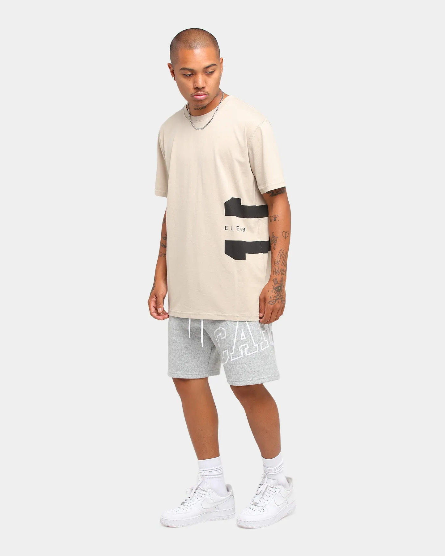 Elevn Clothing Co. Nonsense Short Sleeve T-Shirt Beige