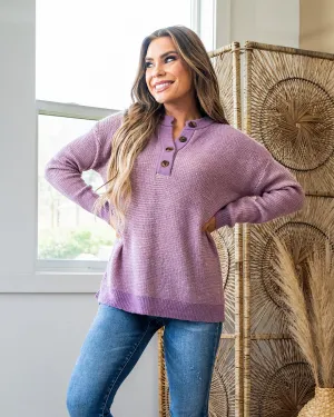 Ivy Henley Sweater - Grape