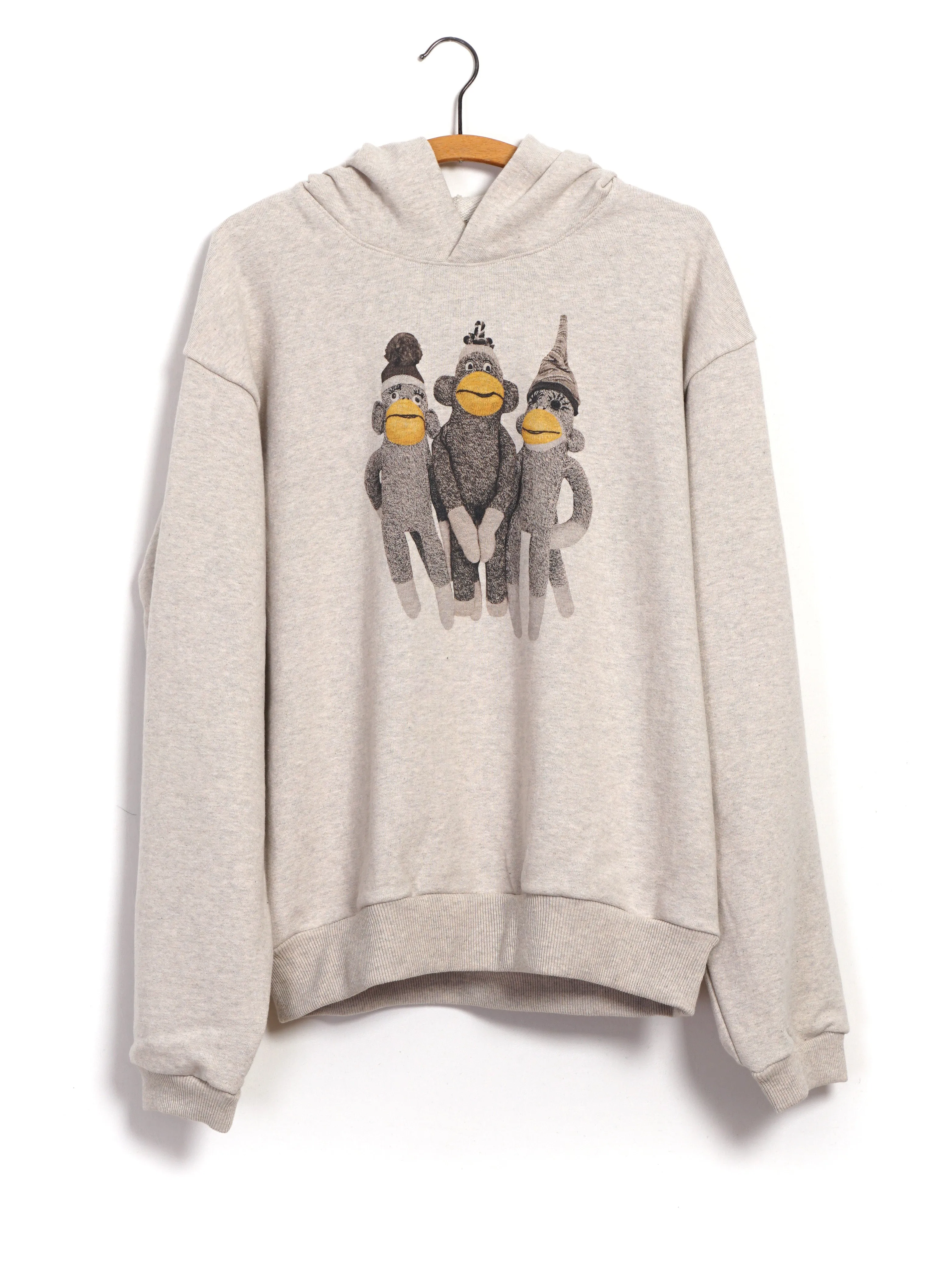 MONKEY AMIGOS | Top Fleece Hoodie | Ecru