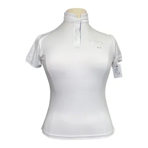 Penelope Madrid Competition Polo  in White - Women's Large
