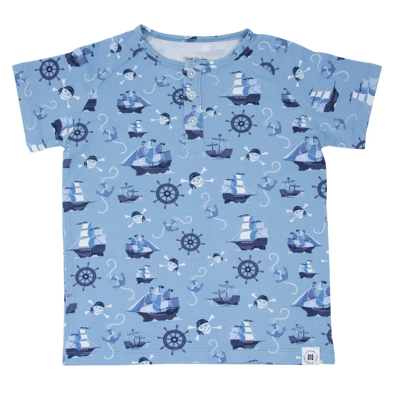 Pirate Ships Raglan Henley S/S