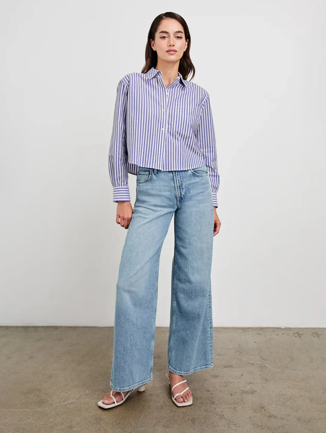 Ramy Shirt - Mariner White Stripe