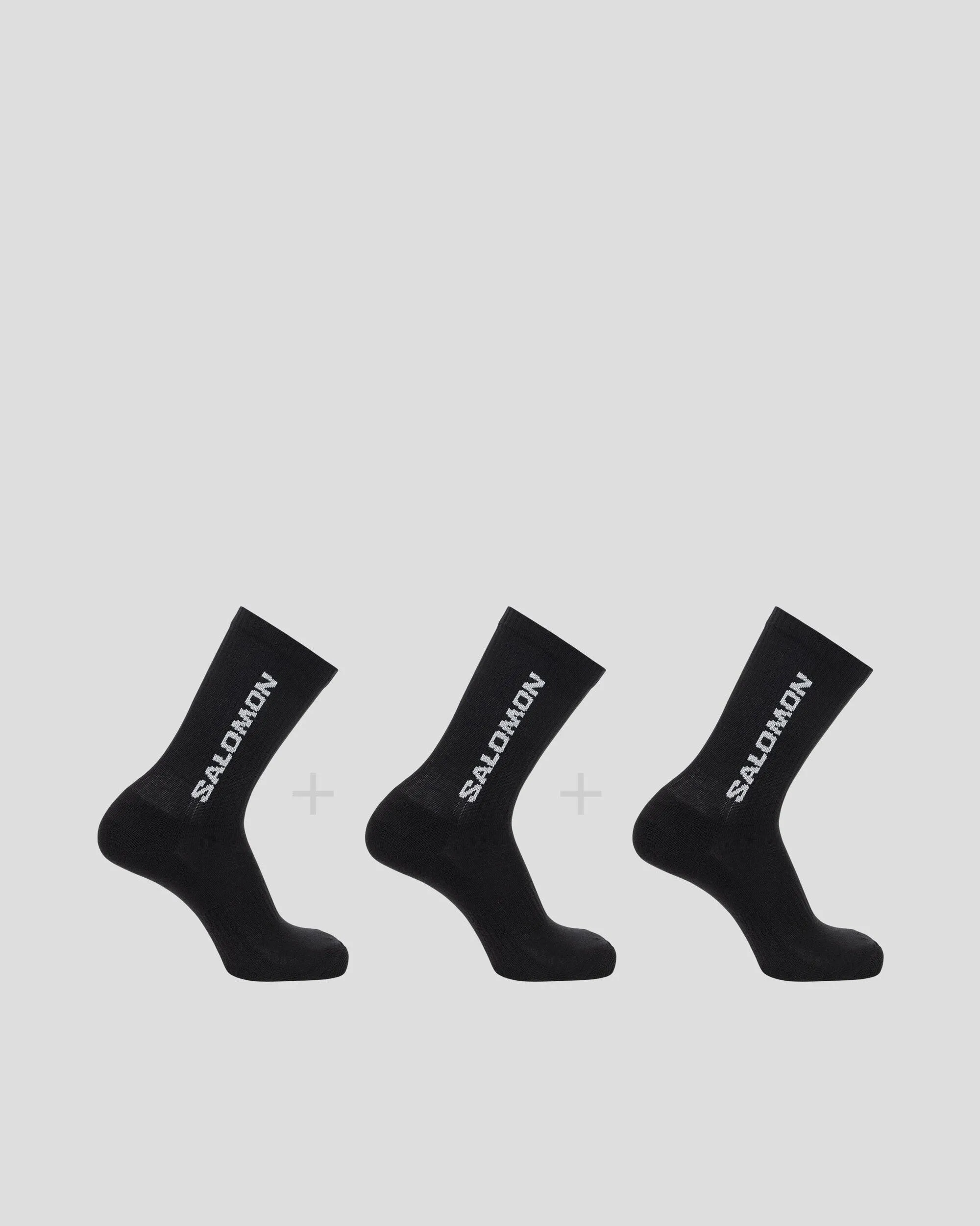 Salomon Everyday Crew Socks 3-Pack - Black/Black/Black
