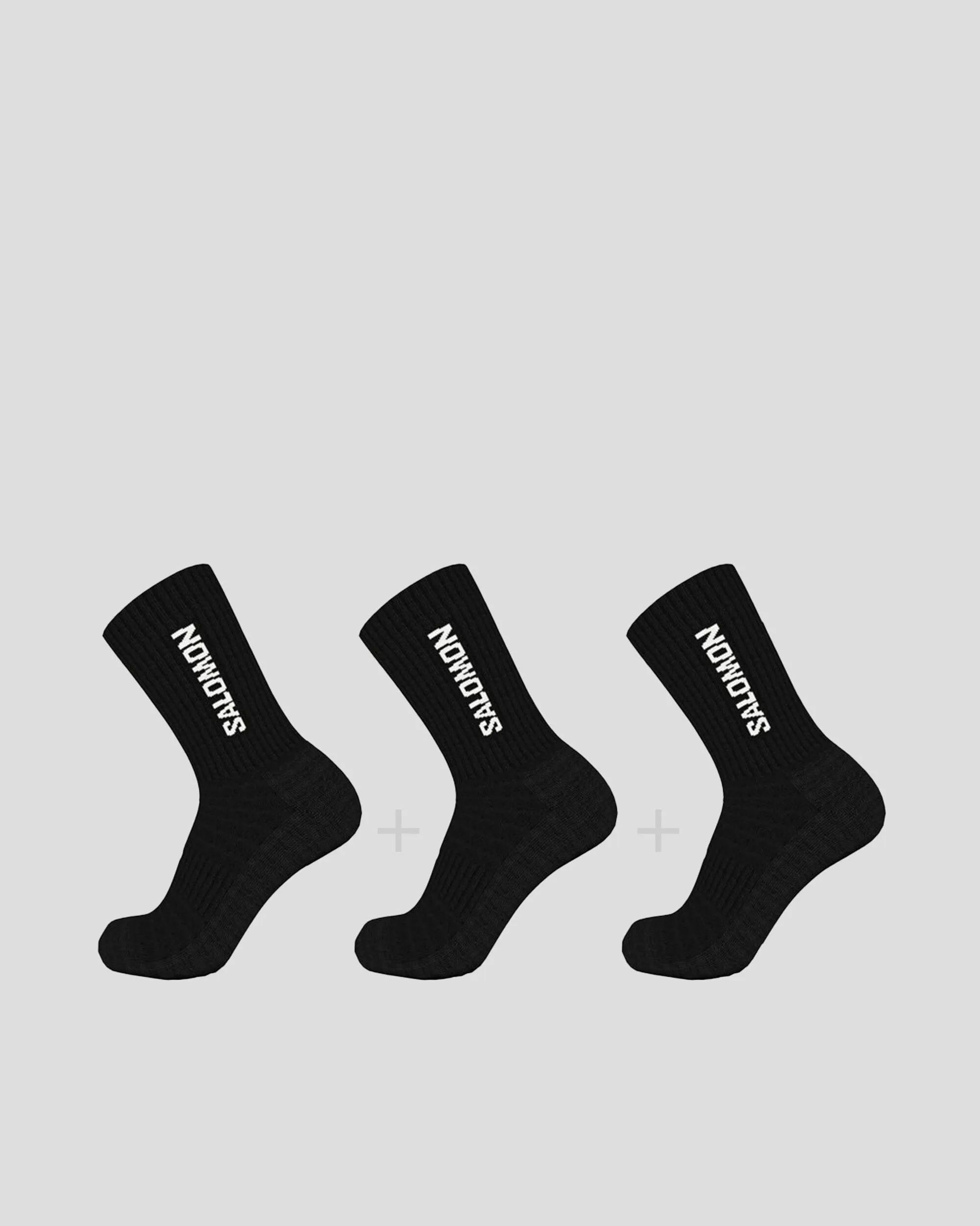 Salomon Everyday Crew Socks 3-Pack - Black/Black/Black