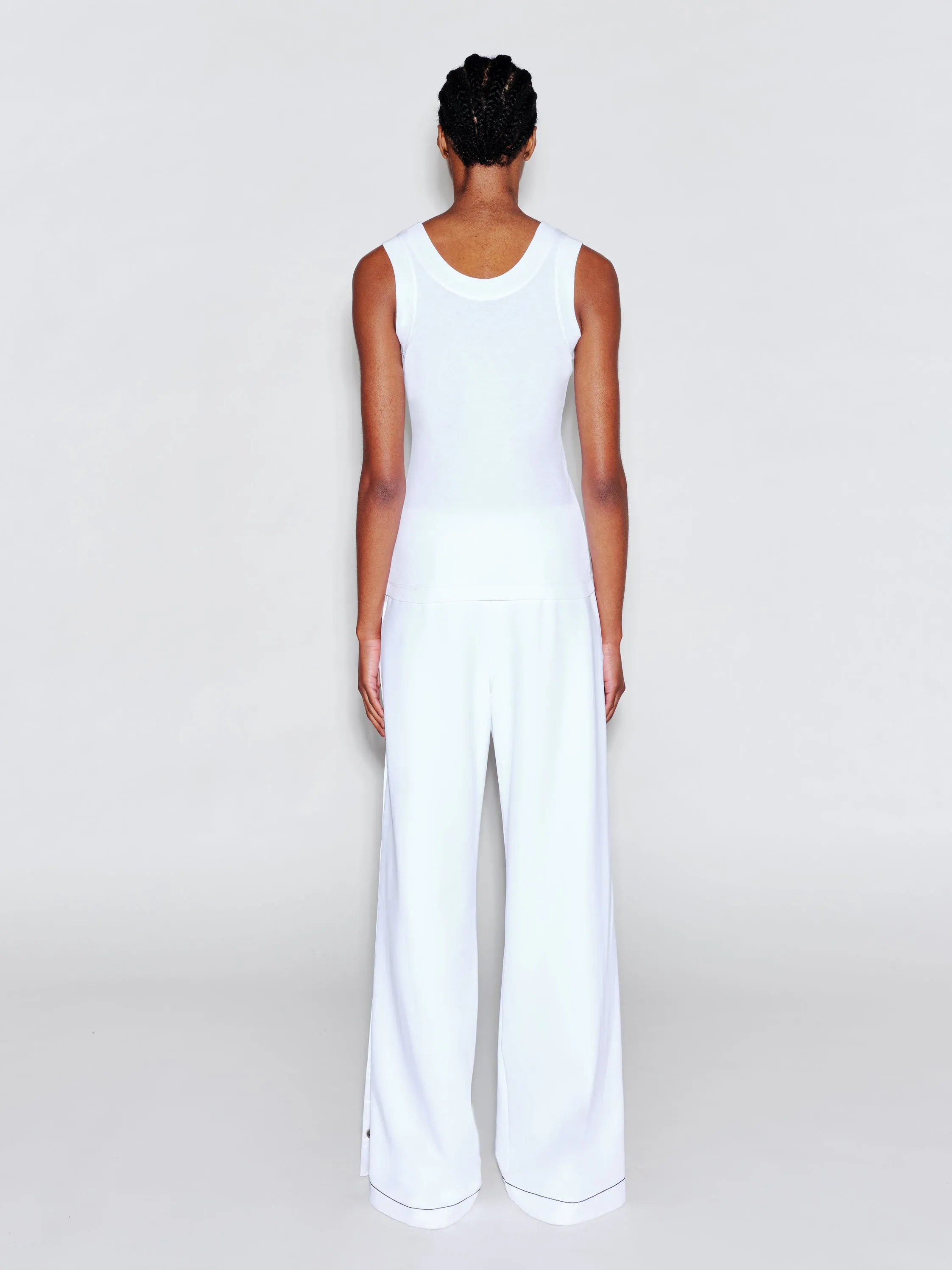 SCOOP NECK HENLEY TANK TOP