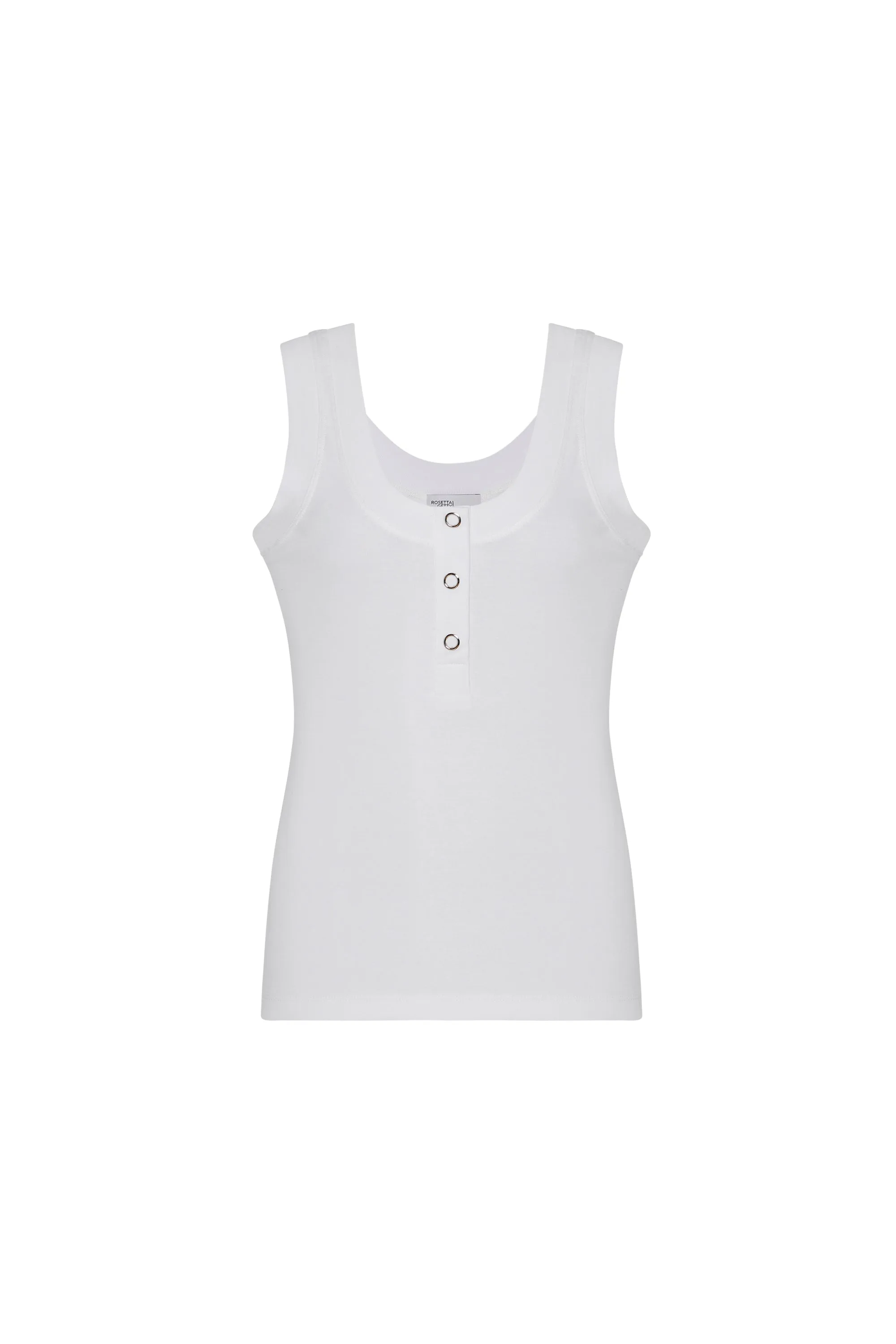 SCOOP NECK HENLEY TANK TOP