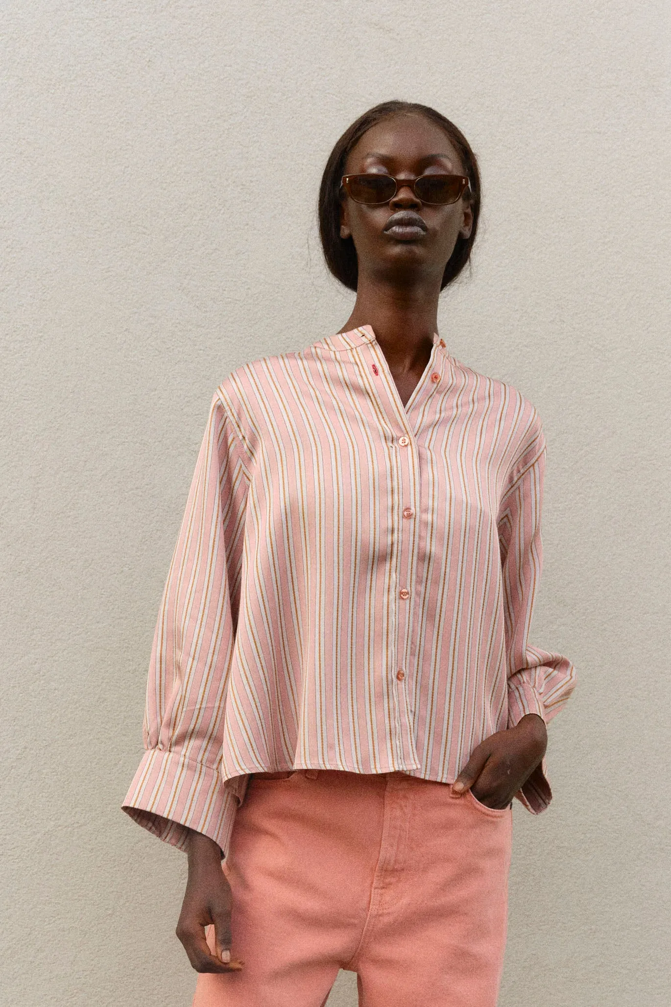 TRW-Houston Hepburn 3/4 Shirt - Dusty Rouge
