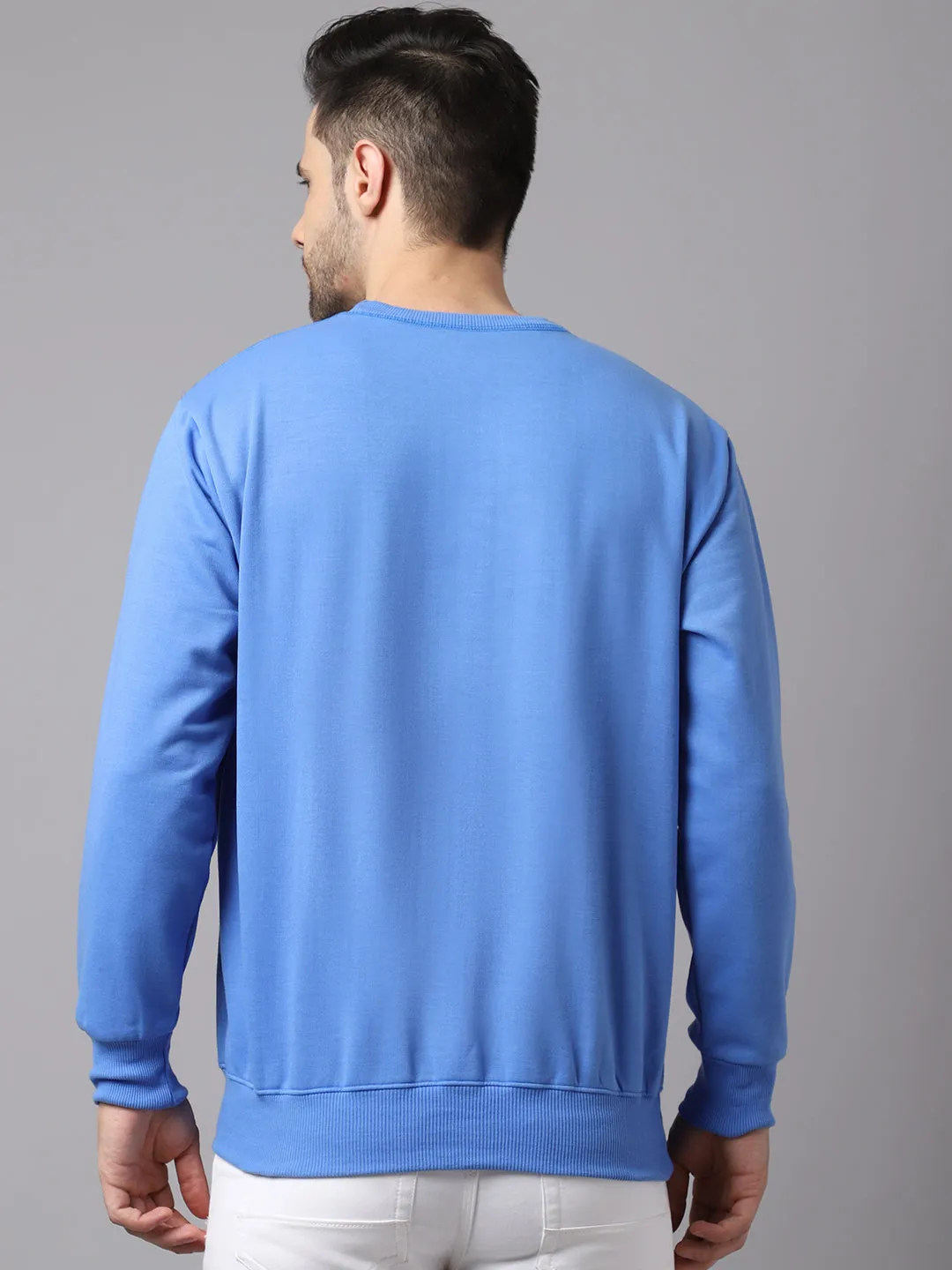 Vimal Jonney Fleece Round Neck Printed Sweatshirt for Men