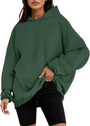 Women's Oversized Hoodies Fleece Hooded Sweatshirts Comfy Casual Pullover Fall Winter Outfits Loose Fit Tops