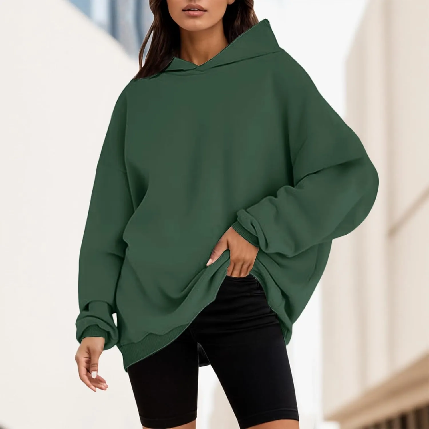 Women's Oversized Hoodies Fleece Hooded Sweatshirts Comfy Casual Pullover Fall Winter Outfits Loose Fit Tops