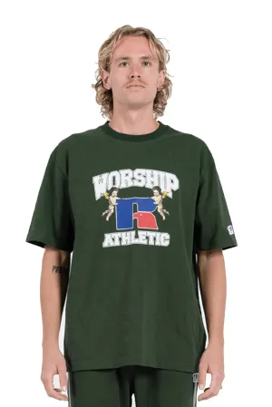 WORSHIP SUPPLIES GROUNDSKEEPERS TEE - SYCAMORE GREEN VINTAGE WASHED