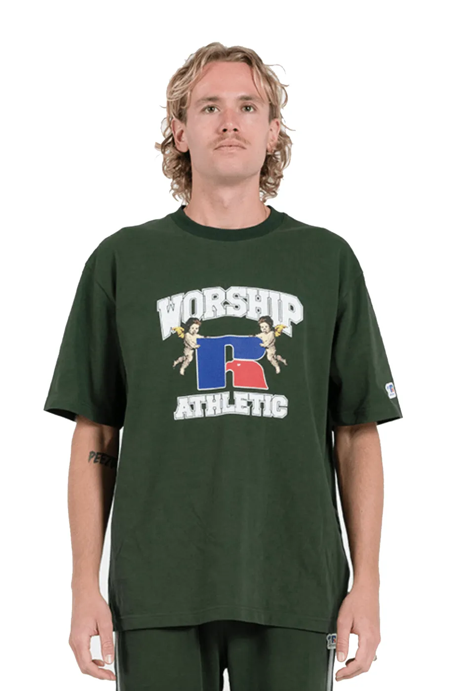 WORSHIP SUPPLIES GROUNDSKEEPERS TEE - SYCAMORE GREEN VINTAGE WASHED